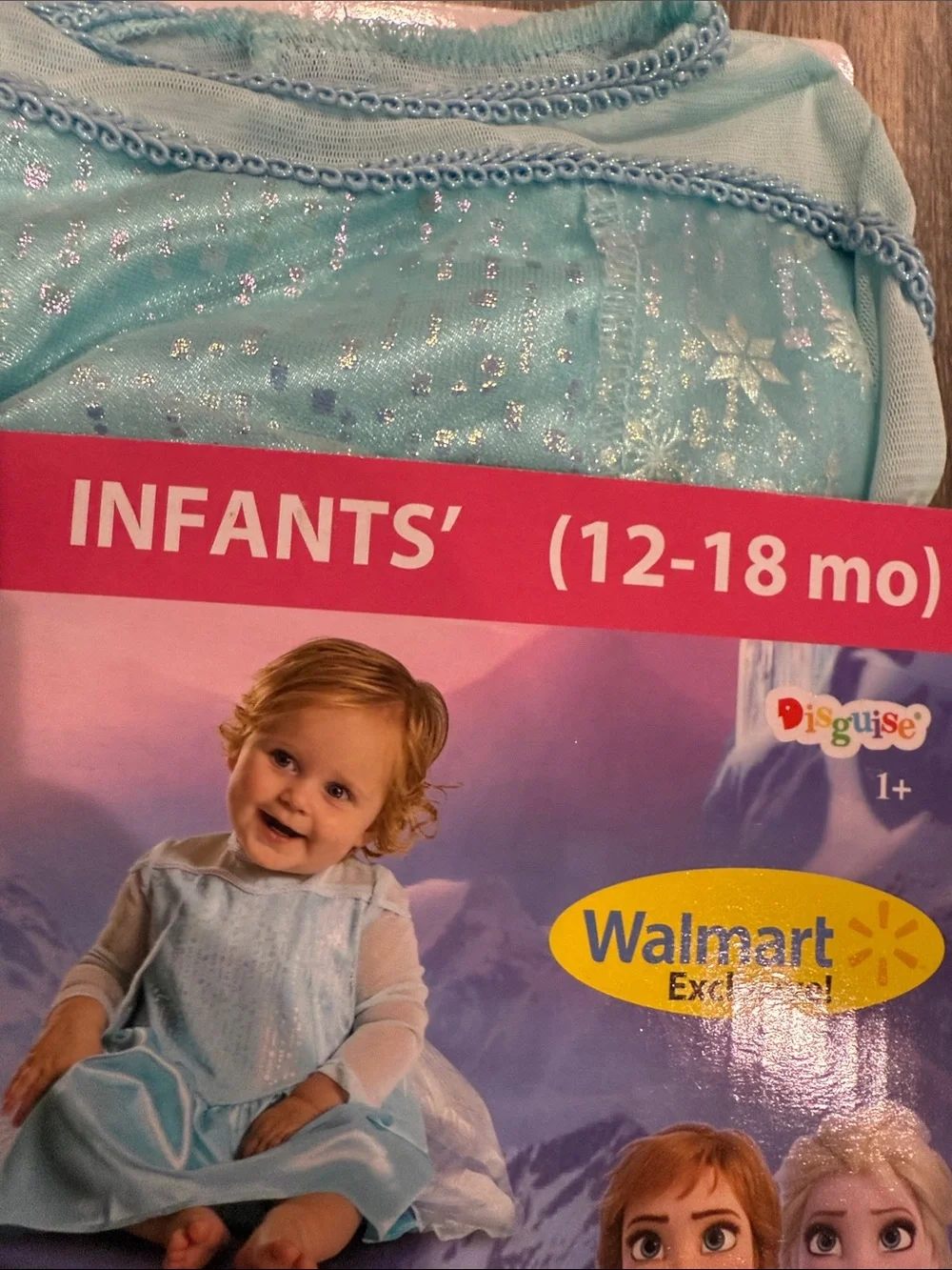 Disney Elsa Dress costume in Light Blue with Glitter Accents